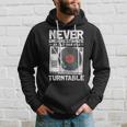 Never Underestimate An Old Man At A Turntable Cool Dj Hoodie Gifts for Him