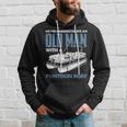 Never Underestimate An Old Man With A Pontoon Boat Captain Gift For Mens Hoodie Gifts for Him