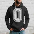Number 0 White Sports Jersey Vintage Hoodie Gifts for Him