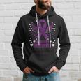 Overdose Awareness Purple Ribbon Drug Addiction Hoodie Gifts for Him