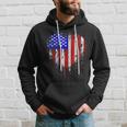 Patriotic American Flag Heart 4Th Of July Vintage Usa Flag Hoodie Gifts for Him