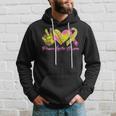 Peace Love Cure Pink Ribbon Softball Breast Cancer Awareness Hoodie Gifts for Him