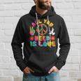 Peace Sign Love 60S 70S 80S Costume Hippie Retro Halloween Hoodie Gifts for Him