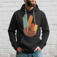 Peace Sign Turkey Hand Cute Turkey Happy Thanksgiving Day Hoodie Gifts for Him
