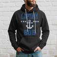 Personalized Boating Vintage Blue Captain Bob Anchor Stars Hoodie Gifts for Him