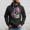 Pirate 4Th Of July Men Distressed Usa Skull American Flag Hoodie Gifts for Him