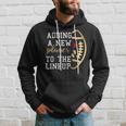 Pregnancy Announcement Football Thanksgiving Fall Hoodie Gifts for Him