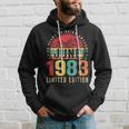 Retro 40Th Birthday Gifts Vintage Awesome Since June 1983 Hoodie Gifts for Him