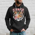 Retro Fierce Tiger Lover Lightning Hoodie Gifts for Him