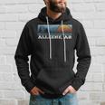 Retro Sunset Stripes Alleene Arkansas Hoodie Gifts for Him