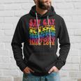 Say Gay Protect Trans Kids Read Banned Books Groovy Hoodie Gifts for Him