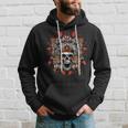Screaming Skull In Native American Indian Headdress Feathers Native American Hoodie Gifts for Him