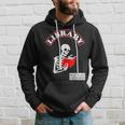 Skeleton Library Read To Live Liveto Read Funny Book Lover Hoodie Gifts for Him