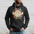 Team Preschool Retro Groovy Hippie Face Back To School Hoodie Gifts for Him