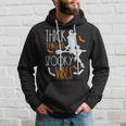 Thick Thighs Spooky Vibes Pretty Eyes Witch Halloween Party Hoodie Gifts for Him