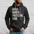 Uncle Hunter Protector Hero Uncle Profession Superhero Hoodie Gifts for Him