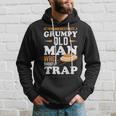 Never Underestimate A Trap Shooting Old Man Hoodie Gifts for Him