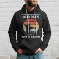 Never Underestimate Un Old Man With Bow And Arrow Archers Hoodie Gifts for Him