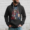 Usa 4Th Of July Abraham Lincoln Funny Workout Muscles Hoodie Gifts for Him