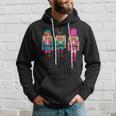 Vintage Sequin Cheerful Sparkly Nutcrackers Christmas Hoodie Gifts for Him