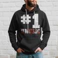 Vintage Number One American Football Uncle Fathers Day Hoodie Gifts for Him