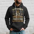 Vintage September 1971 52 Years Old 52Nd Birthday Hoodie Gifts for Him