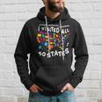 I Visited All 50 States Us Map Travel Challenge Hoodie Gifts for Him