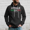 Vitale Italian Name Italy Flag Italia Family Surname Hoodie Gifts for Him