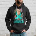 Warrior Ovarian Cancer Awareness Hoodie Gifts for Him
