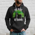 We Ride At Dawn Lawnmower Lawn Mowing Funny Dad Vintage Men Hoodie Gifts for Him
