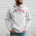 America Est 1776 Patriotic Usa 4Th Of July America Flag Hoodie Gifts for Him
