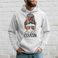 Ball Cousin Funny Basketball Football Cousin Messy Bun Hoodie Gifts for Him