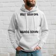 Best Grandpa Hands Down Kids Craft Handprints Fathers Day Hoodie Gifts for Him