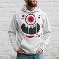 Cute Monster Face Scary Eyeball & Mouth Funny Red Monster Hoodie Gifts for Him