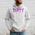 Dirty Words Horror Movie Themed Purple Distressed Dirty Hoodie Gifts for Him