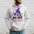 Forget Purple Gnome Me Not Purple Alzheimer's Awareness Hoodie Gifts for Him