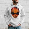 Halloween Scary Moon Face Alien Head In Pumpkin Color Themed Hoodie Gifts for Him