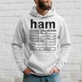 Ham Nutrition Facts Thanksgiving Christmas Food Hoodie Gifts for Him