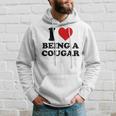 I Love Being A Cougar I Heart Being A Cougar Hoodie Gifts for Him