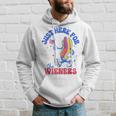 Im Just Here For The Wieners Funny Fourth Of July Hot Dog Hoodie Gifts for Him