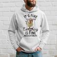 It's Fine I'm Fine Everything Is Fine Educator Thanksgiving Hoodie Gifts for Him