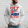Kids 7 Year Old 7Th Racing Racecar Birthday Party Boys Girls Hoodie Gifts for Him