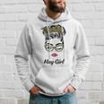 May Girl Birthday Wink Eye Woman Face Leopard Bandana Hoodie Gifts for Him