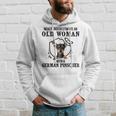 Never Underestimate An Old Woman With A German Pinscher Old Woman Funny Gifts Hoodie Gifts for Him