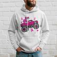 In October Wear Pink Breast Cancer Awareness Dinosaur Truck Hoodie Gifts for Him