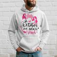 In October We Wear Pink Ribbon Witch Halloween Breast Cancer Hoodie Gifts for Him