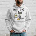 Painting Because Murder Is Wrong Cat Hoodie Gifts for Him