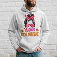 Peace Out 8Th Grade Graduation 2023 Graduate Messy Bun Girls Hoodie Gifts for Him