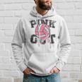 Pink Out Breast Cancer Awareness Pink Ribbon Volleyball Hoodie Gifts for Him