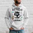 Proud Boyfriend Of A Class Of 2023 Graduate Funny Black Cat Hoodie Gifts for Him